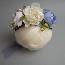 Load image into Gallery viewer, Newborn Large Floral Headpiece - Peony