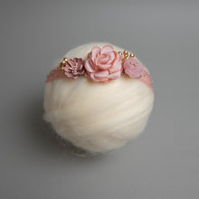 Load image into Gallery viewer, Newborn Floral Headpiece - Blush