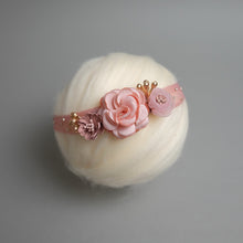 Load image into Gallery viewer, Newborn Floral Headpiece - Blush