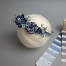 Load image into Gallery viewer, Newborn Floral Headpiece - Cobalt