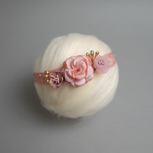 Load image into Gallery viewer, Newborn Floral Headpiece - Blush
