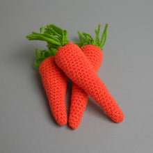 Load image into Gallery viewer, Newborn Crochet Toy - Carrot set of 3
